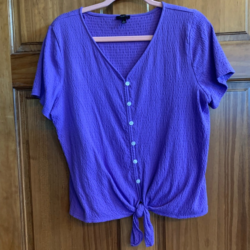 Lavender Button-Down Women's Top